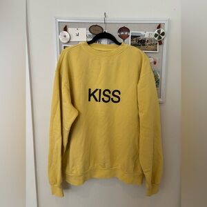 Harry Styles Kiss All The Time, Disco Occasionally. Yellow Kiss / Disco Crewneck